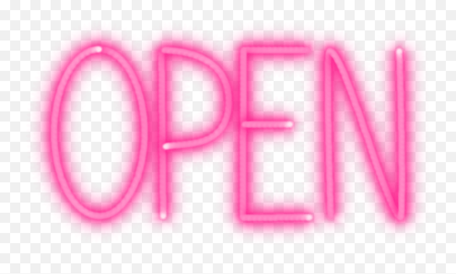 Neon Open Sign Png - Open Neon Sign Large Pink Neon Png Girly Emoji,Neon Sign Png
