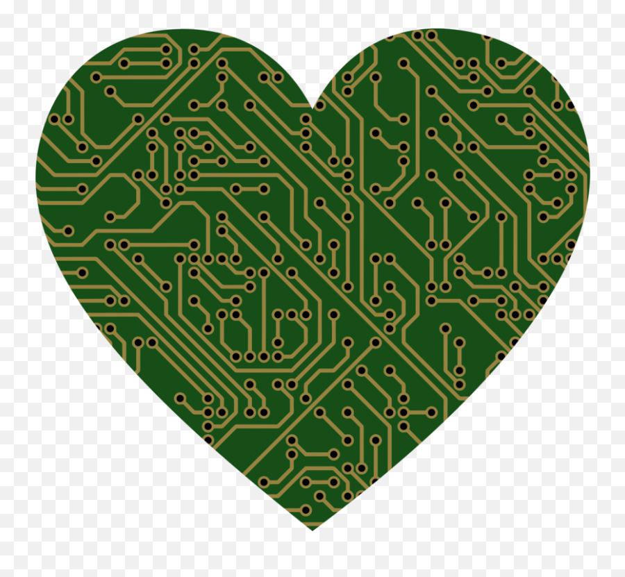 Circuit Board Heart Png Clipart - Electronic Circuit Logo Emoji,Circuit Board Clipart