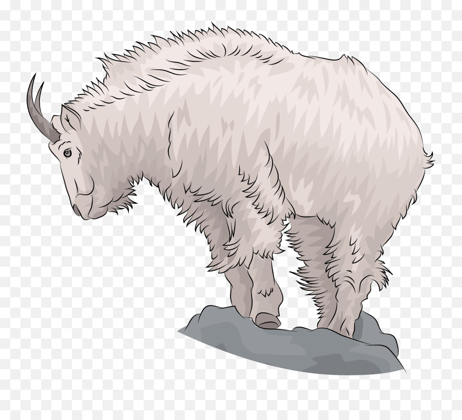 Mountain Goat Clipart - Mountain Goat Clipart Transparent Background Emoji,Goat Clipart