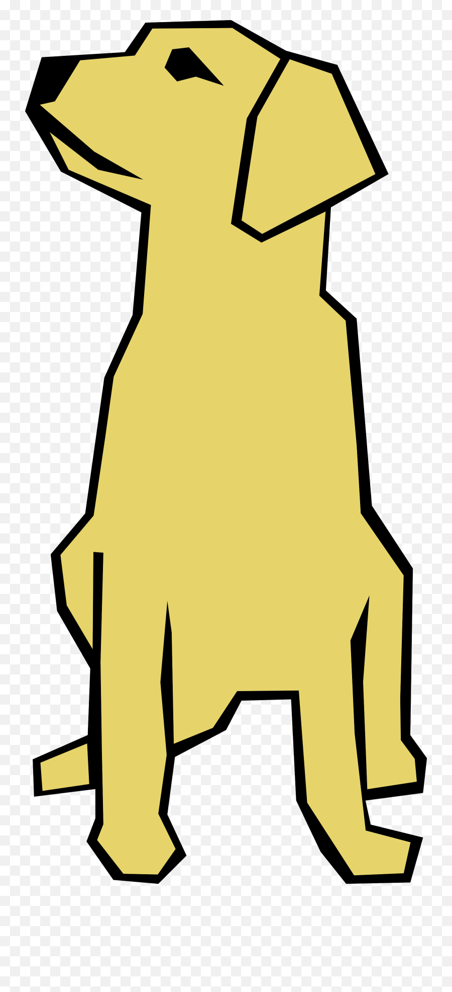 Free Clipart Dog Simple Drawing Geraldg - Drawing Dog With Straight Lines Emoji,Free Clipart Dog