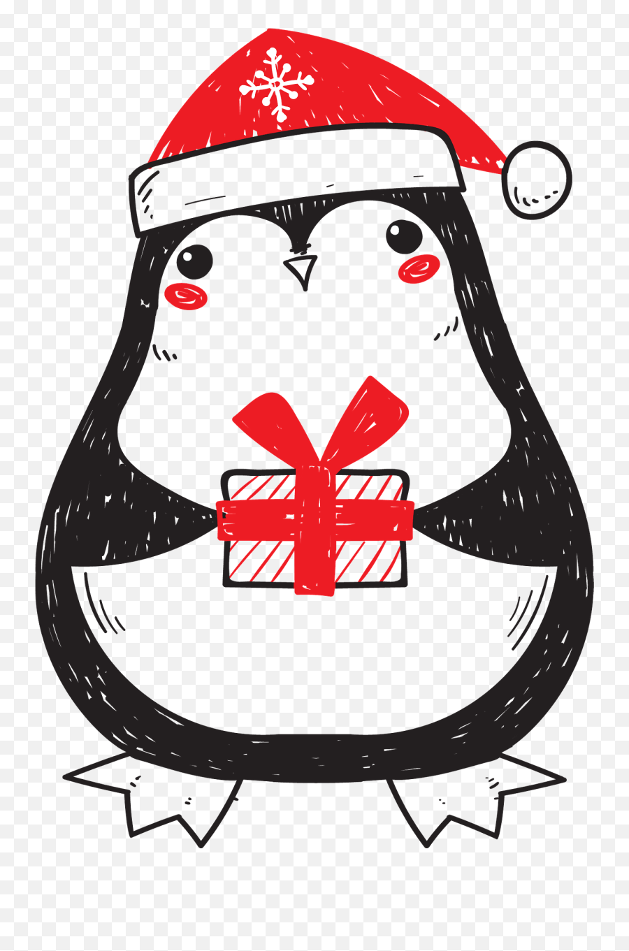 Christmas Penguin Clipart - Poklon Za Boži Mužu Emoji,Christmas Penguin Clipart