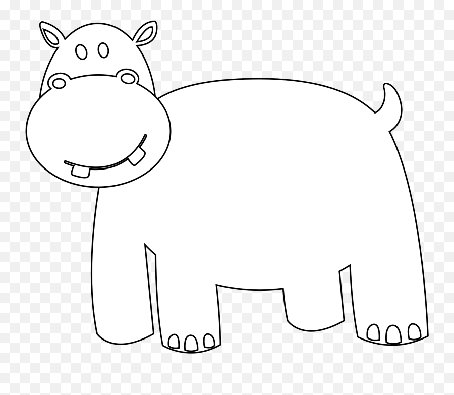 Hippo Clipart Hippo Outline - Dot Emoji,Hippo Clipart