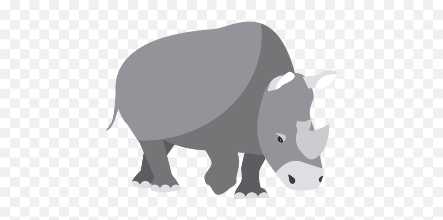 Rhino Rhinoceros Horn Fat Tail Flat Transparent Png U0026 Svg Vector Emoji,Rhinoceros Clipart
