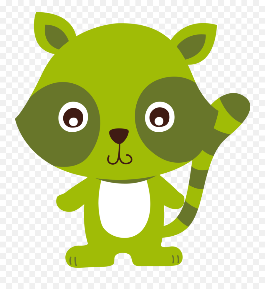 U2022u2022u203fu2040raccoonsu203fu2040u2022u2022 - Cute Green Animals Clipart Emoji,Raccoons Clipart