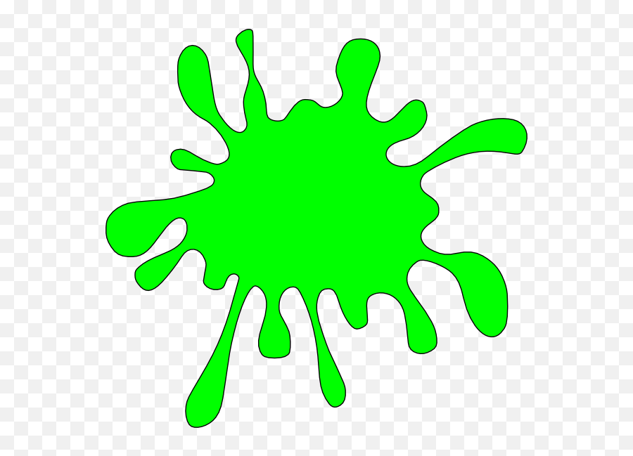 Orange Paint Splatter Clip Art N3 Free Image - Green Paint Splash Clipart Emoji,Paint Splash Png
