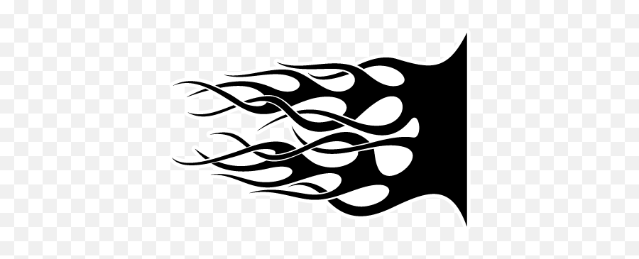 Black And White Flame Clipart - Free Clipart Images Fire Decal Black And White Emoji,Car Clipart Black And White
