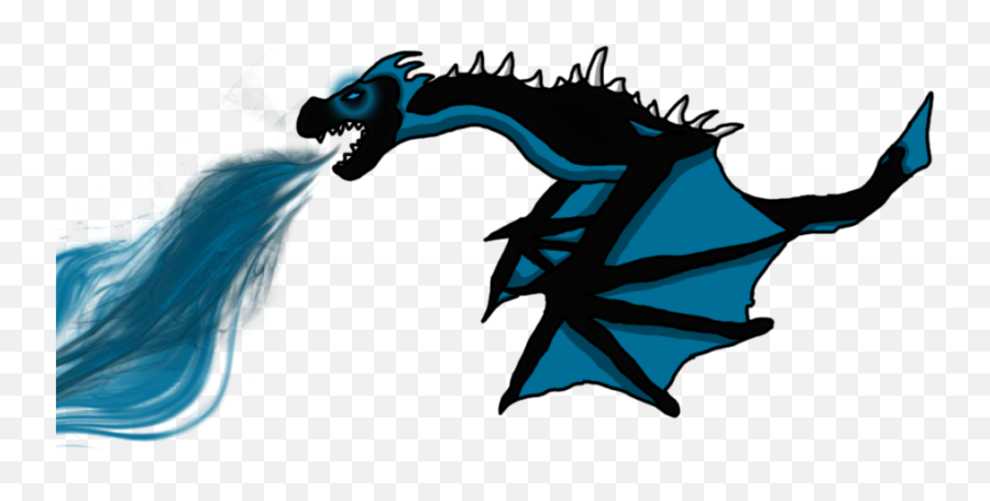Download Blue Dragon Clipart Scary - Dragon Blue Fire Png Png Fire Blue Dragon Emoji,Blue Fire Png