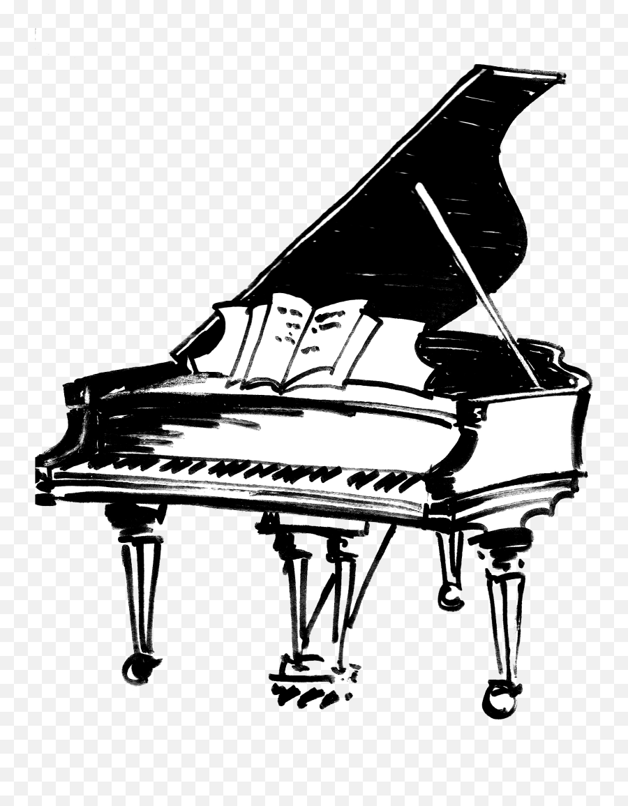 Clip Art Royalty Free Stock Keyboard - Piano Png Black And White Emoji,Piano Clipart