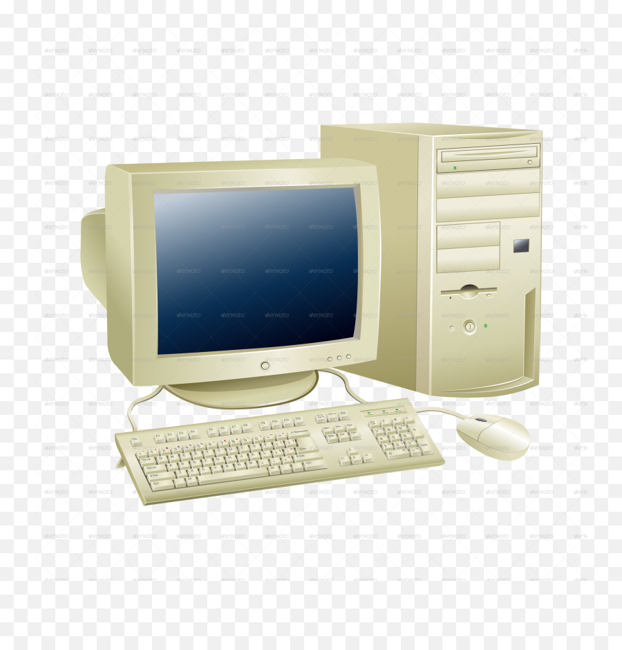 Retro Computer Retro Computer - Old Computer Clear Background Emoji,Old Computer Png