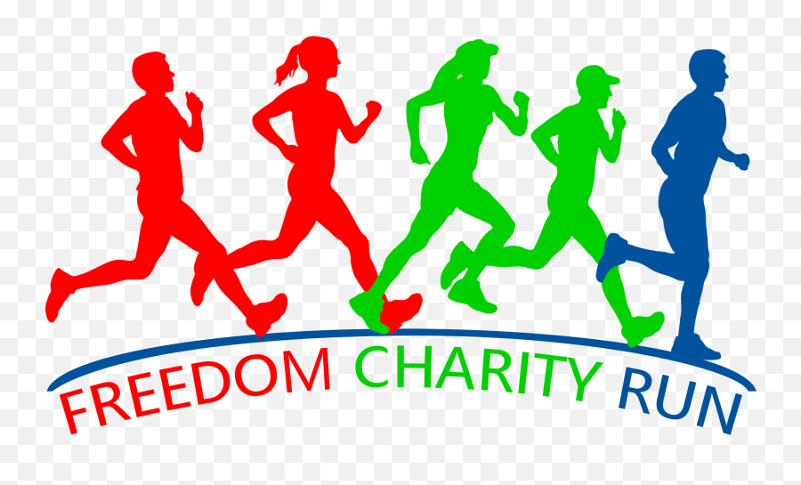 Freedom Charity Run - Vector Graphics Transparent Cartoon Run For Charity Logo Png Emoji,People Running Png