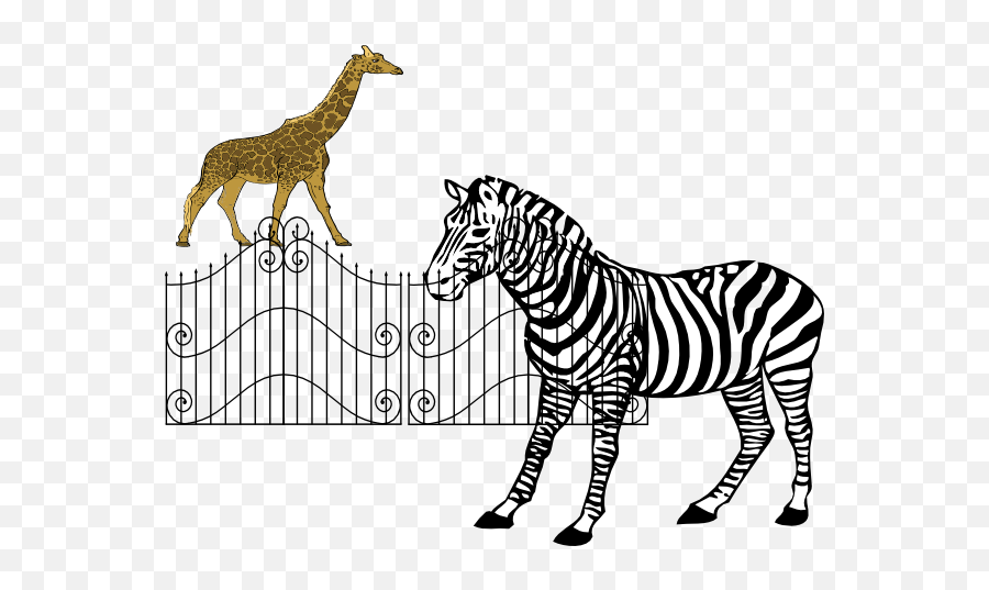 Zoo Animals Clip Art - Clipart Of Zebra In Black And White Emoji,Zebra Clipart Black And White