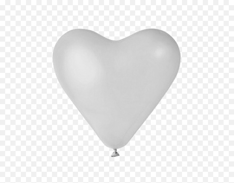 Huge White Heart Shaped Balloon 150 Cm - Balloon Emoji,White Heart Transparent