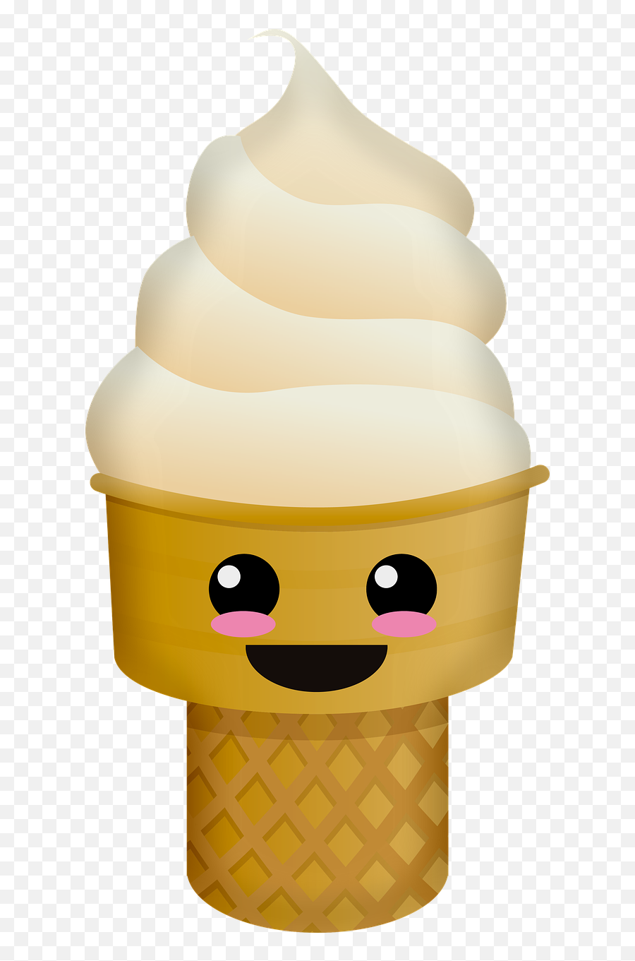 Kawaii Food Face - Ice Cream Decals Emoji,Kawaii Face Png