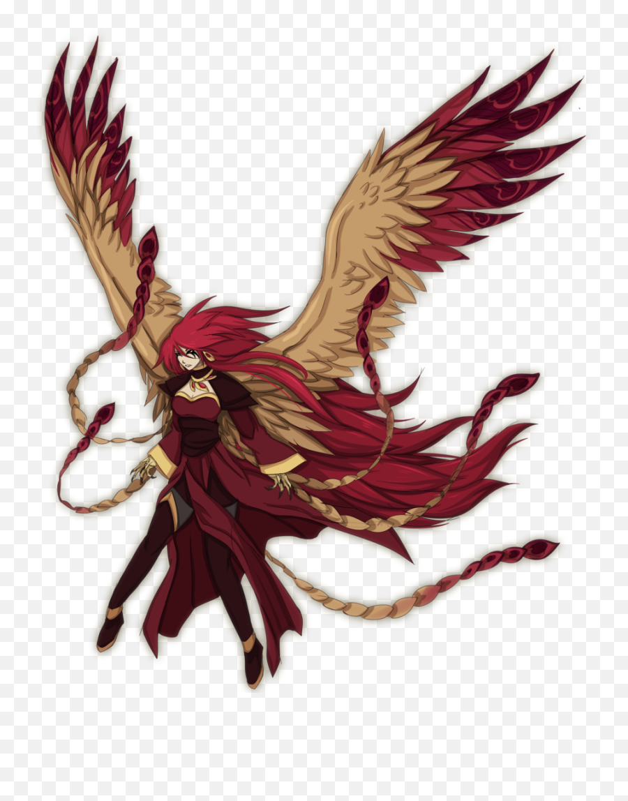 Download Phoenix Drawing Anime - Supernatural Creature Emoji,Anime Transparent