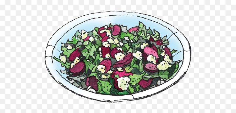 Roasted Beet Salad With Local Honey - Serveware Emoji,Salad Clipart