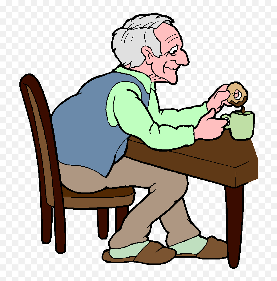 Cartoon Pictures Of People Eating - Clipart Best Clipart Best Sitting Old Man Clipart Emoji,Eating Clipart