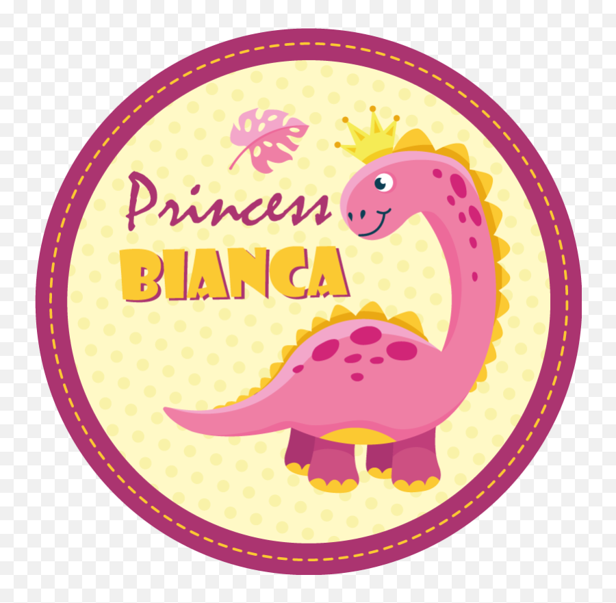 Personalized Princess Dinosaur Vinyl Rug - Tenstickers Emoji,Dinosaur Clipart Outline