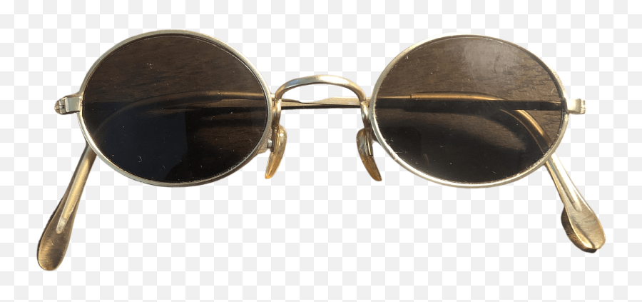 Micro Oval Vintage Gold Frame Matrix Sunglasses By Vintage Emoji,Vintage Gold Frame Png