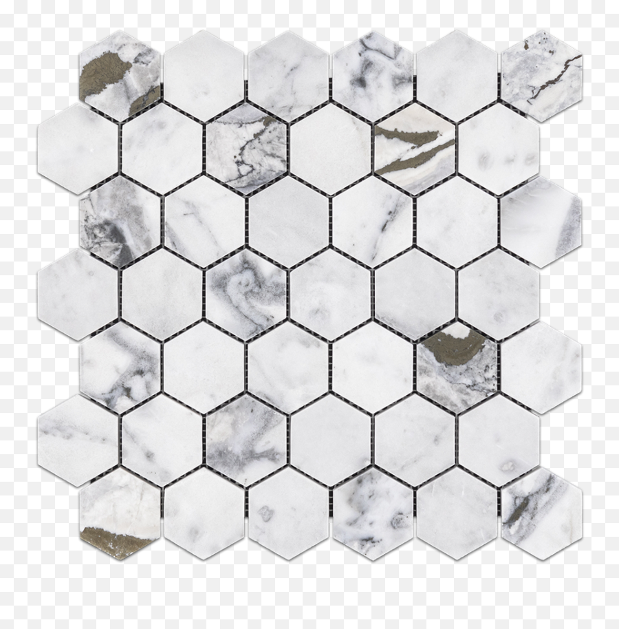 Royal White 2 Hexagon Mosaic Honedu2013 Elon Tile U0026 Stone Emoji,Hex Pattern Png