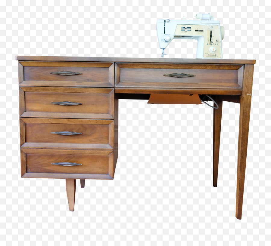 1960s Mid - Century Modern Singer Sewing Machine Desk Emoji,Singer Sewing Machine Logo