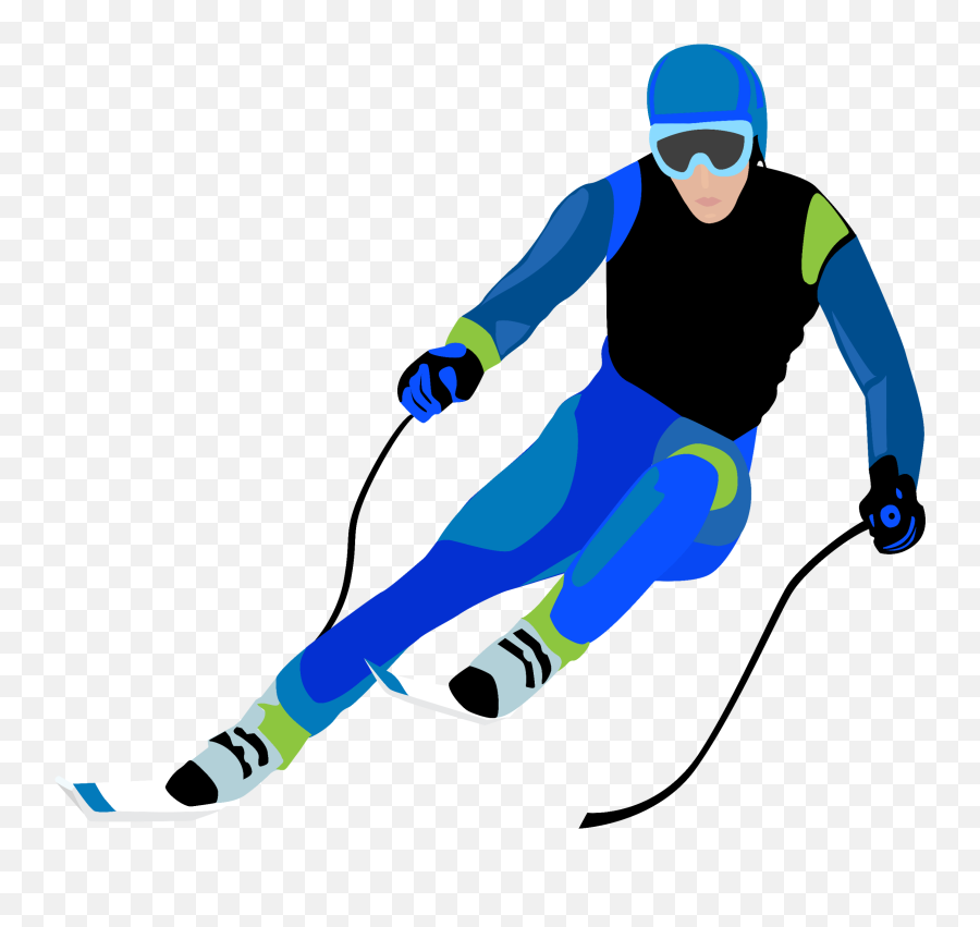 Ski Clipart Transparent Background - Skier Clipart Png Emoji,Ski Clipart