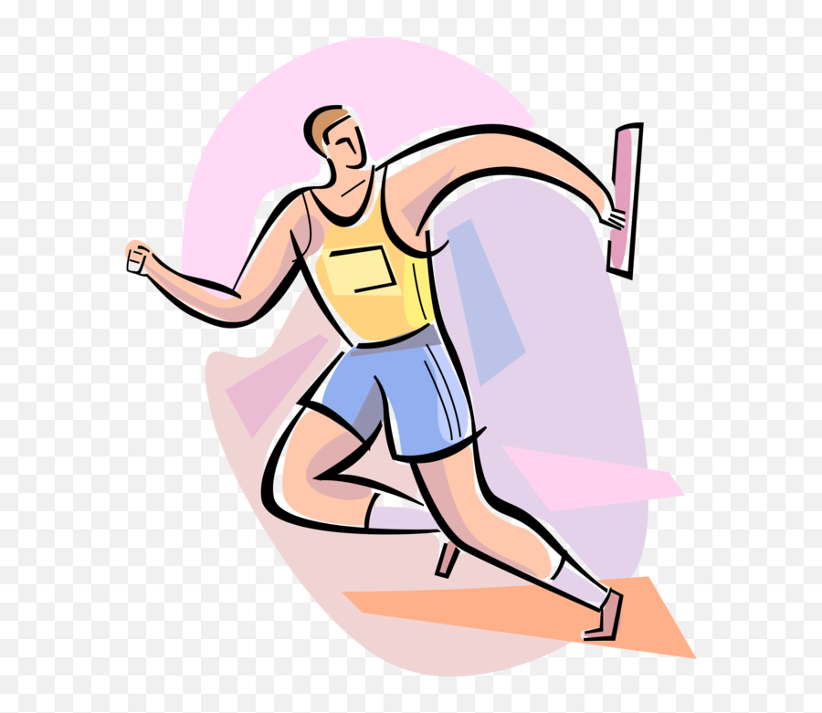 Download Track Relay Runner Png - For Running Emoji,Track And Field Clipart