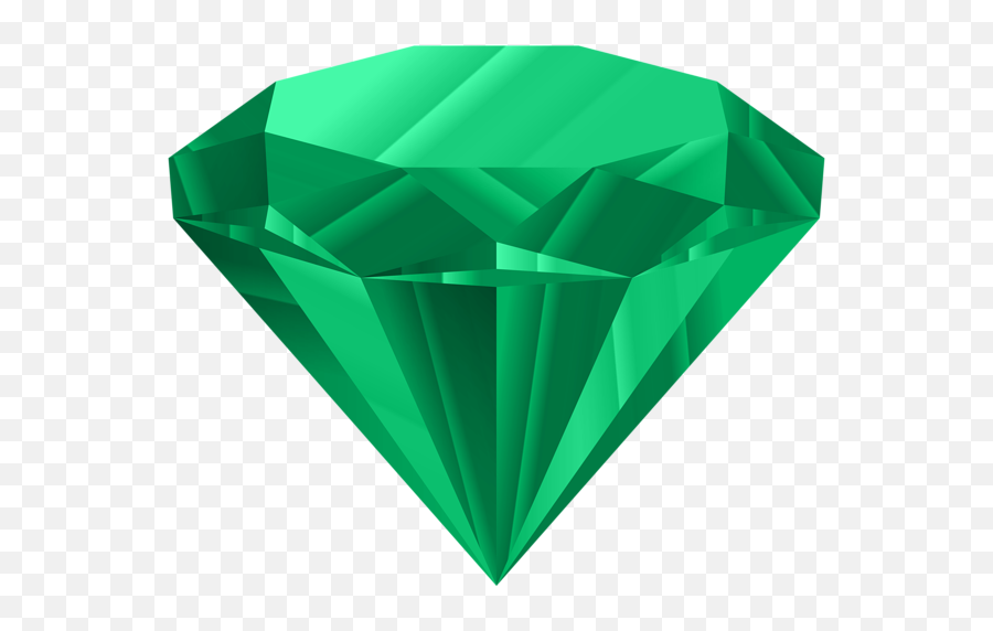Download Hd Green Diamond Png Clip Art Image - Emerald Green Red Diamond No Background Emoji,Diamond Transparent
