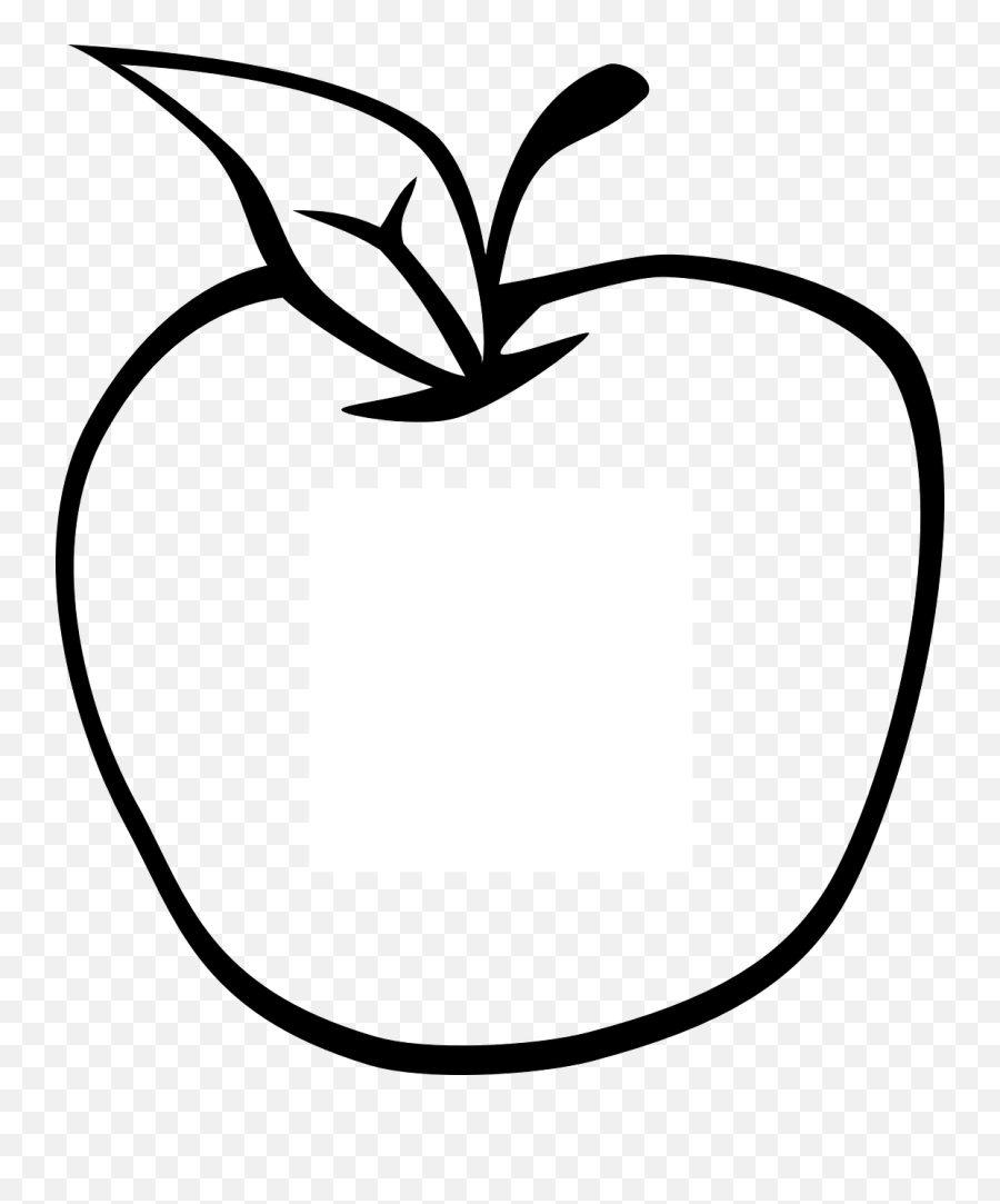 Clipart Of Apple Empty And Template - Black And White Apple Apple Clipart Black And White Transparent Background Emoji,Apple Clipart