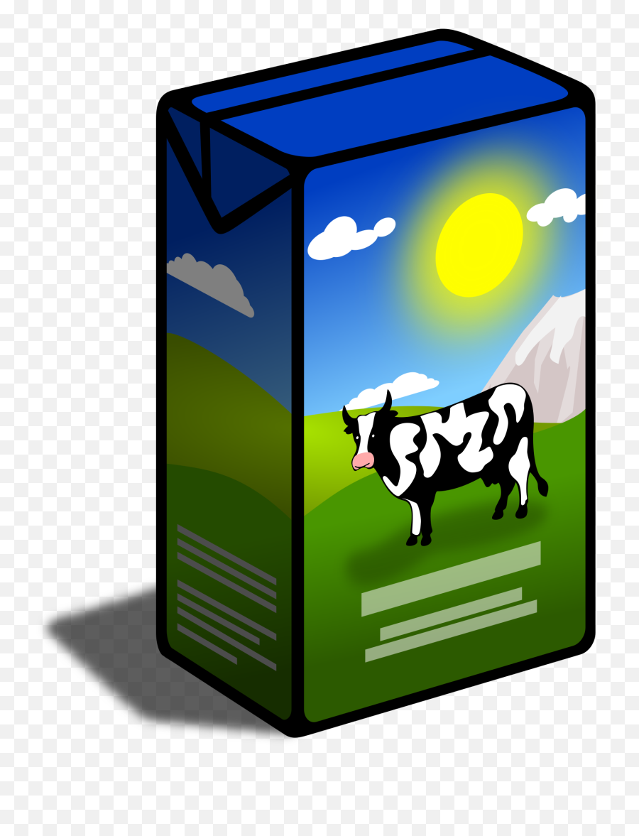 Clipart Of Milk Carton Box - Milk Box Clipart Emoji,Free Clipart
