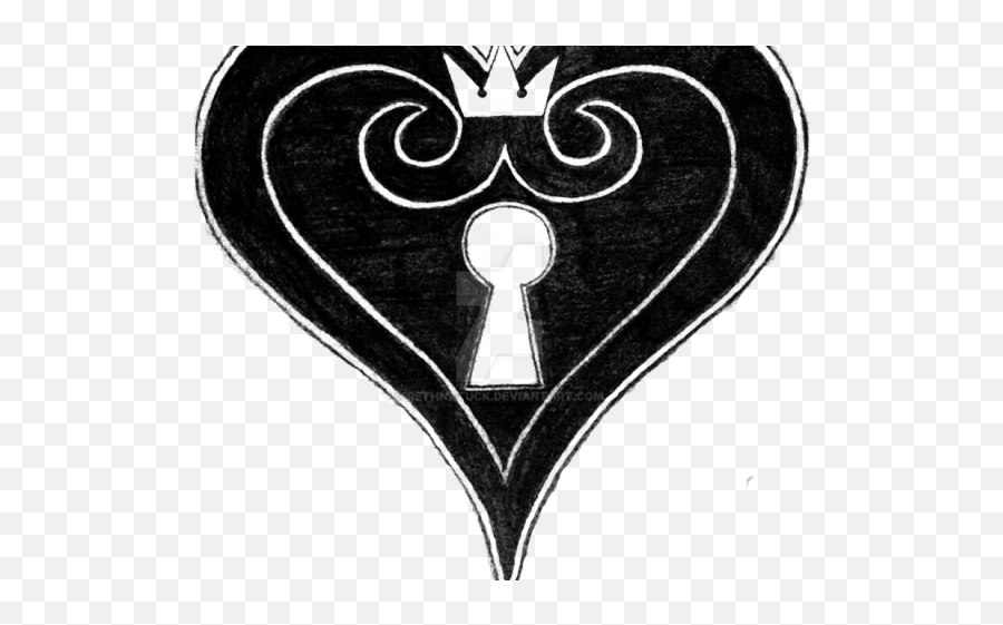 Kingdom Hearts Clipart Black And White - Kingdom Hearts Lovely Emoji,Heart Clipart Black And White