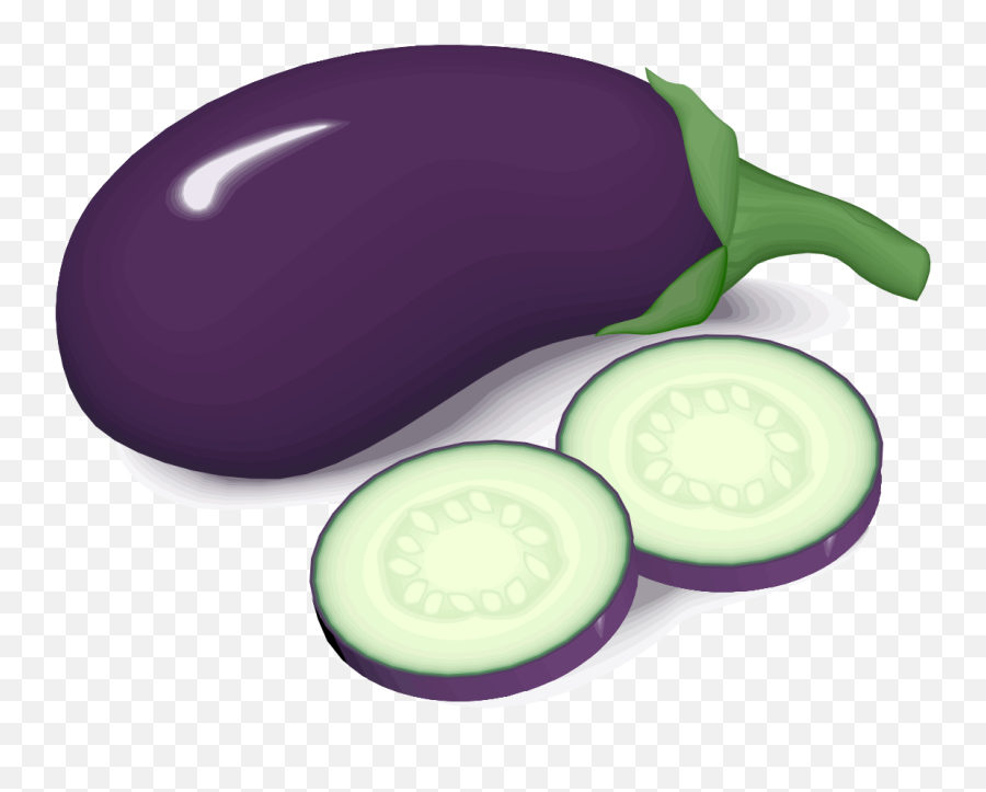 Purple Food Green Png Clipart - Clipart Eggplant Emoji,Eggplant Clipart