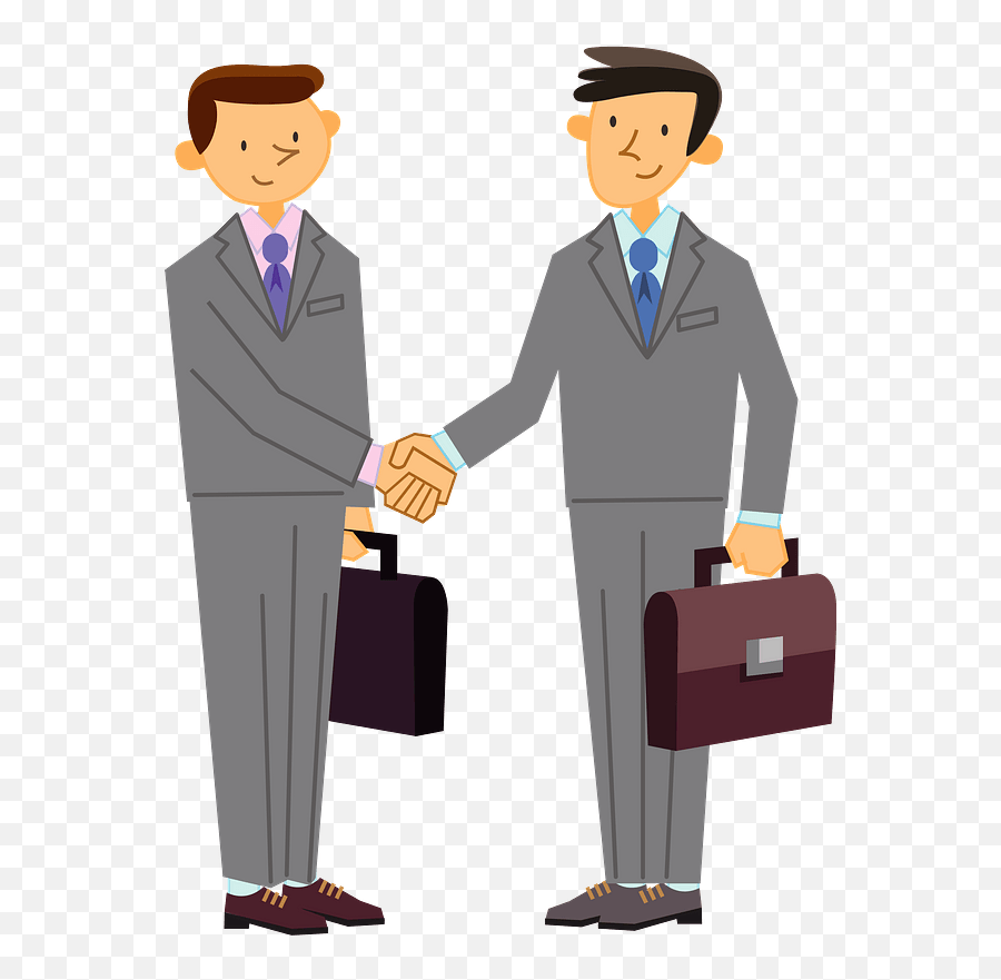Business Men Are Shaking Hands Clipart - Business Men Shaking Hands Clpart Emoji,Men Clipart