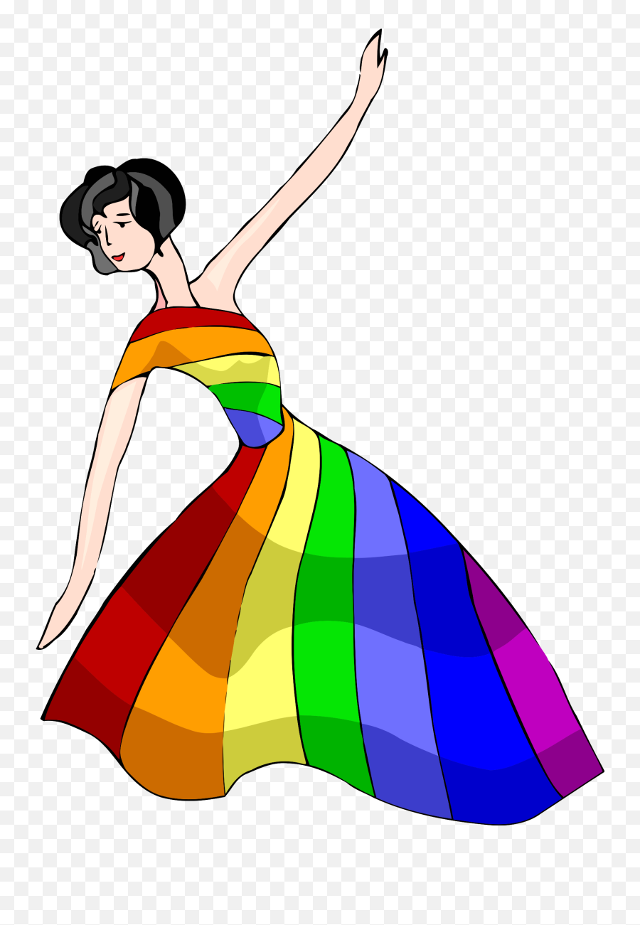 Dress Clothing Rainbow Woman - Rainbow Dress Clipart Emoji,Dress Clipart