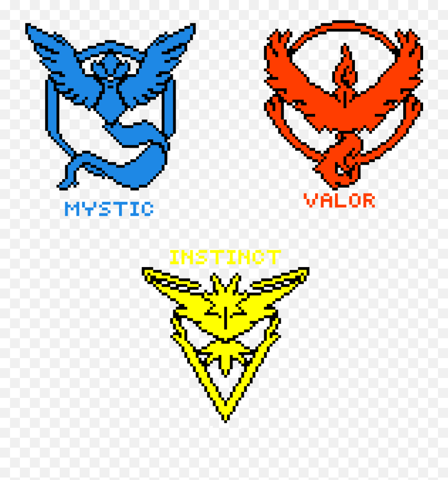 Pixilart - Pokmon Go Team Symbols By Thepinapking Emoji,Team Mystic Logo Png