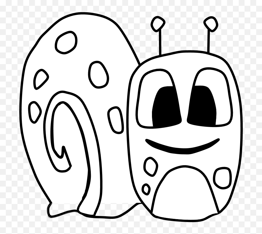 Snail Big Eyes Black And White Cartoon Animal Png - Line Emoji,Andy Biersack Png