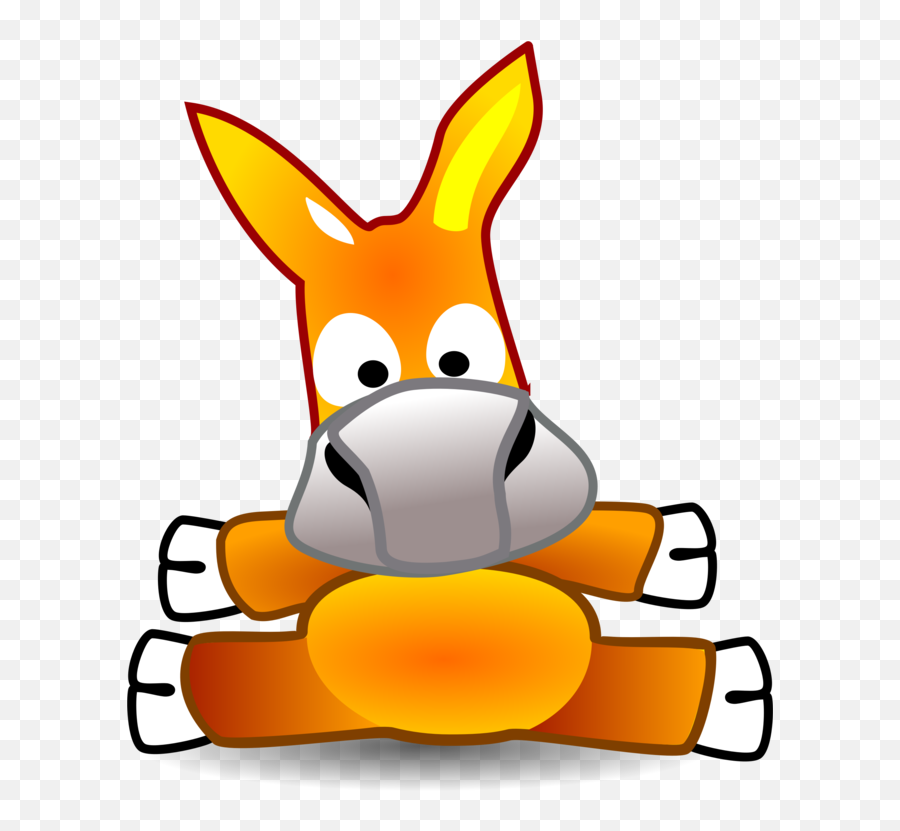 Yellow Snout Tail Png Clipart - Logo Burro Emoji,Cartoon Logo