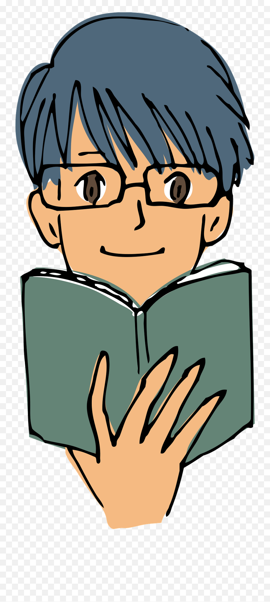 Man Is Reading A Book Clipart Free Download Transparent Emoji,Reading Books Clipart