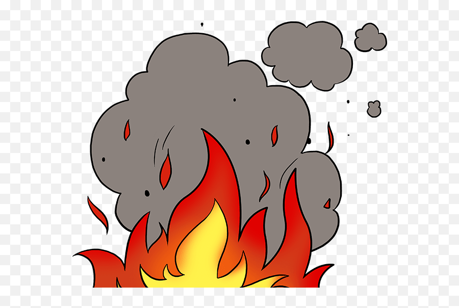 Download How To Draw Flames And Smoke - Step By Step How To Emoji,Fire Smoke Png