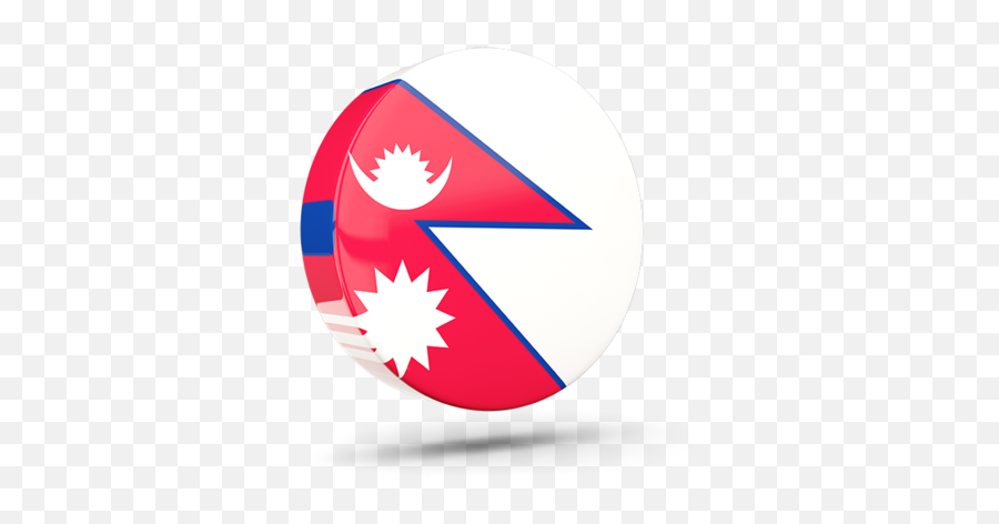 Glossy Round Icon 3d Illustration Of Flag Of Nepal Emoji,Nepal Flag Png
