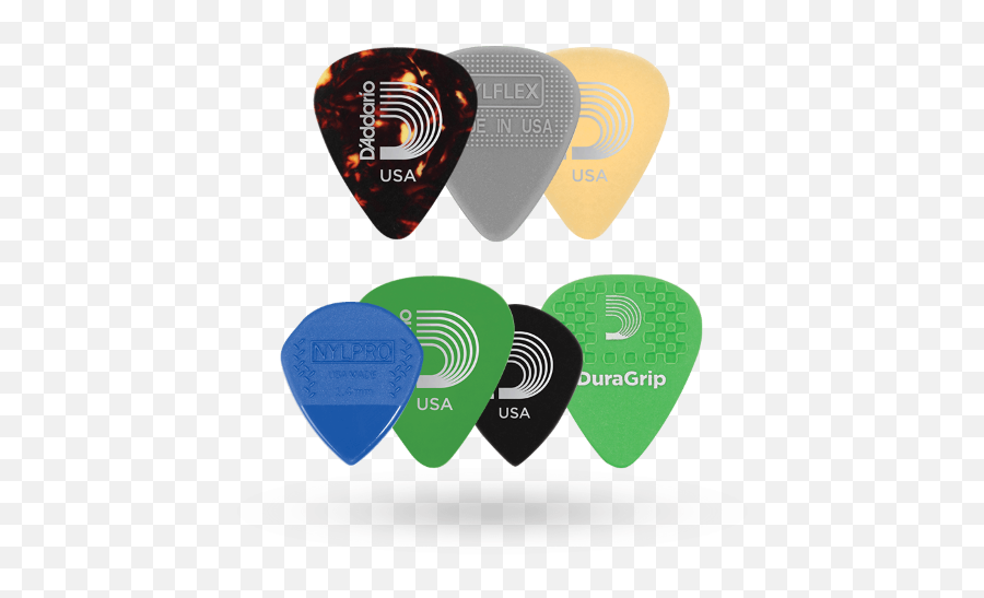 Du0027addario Assorted Guitar Picks 7 - Pack Heavy Emoji,Guitar Pick Logo