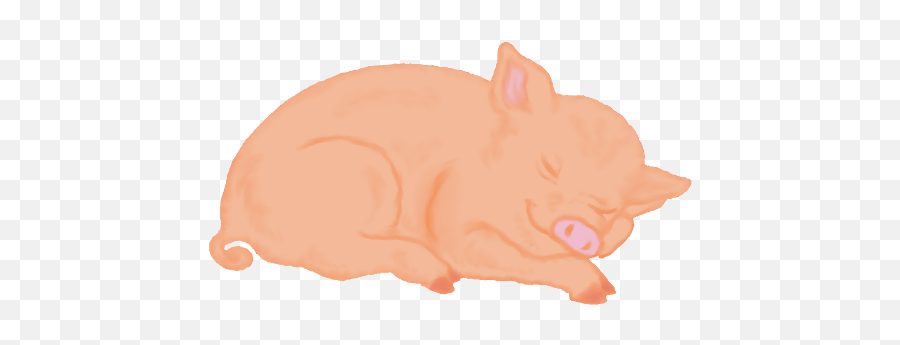 Sleeping Clipart Pig - Pig Sleeping Clip Art Full Size Png Emoji,Piggy Clipart