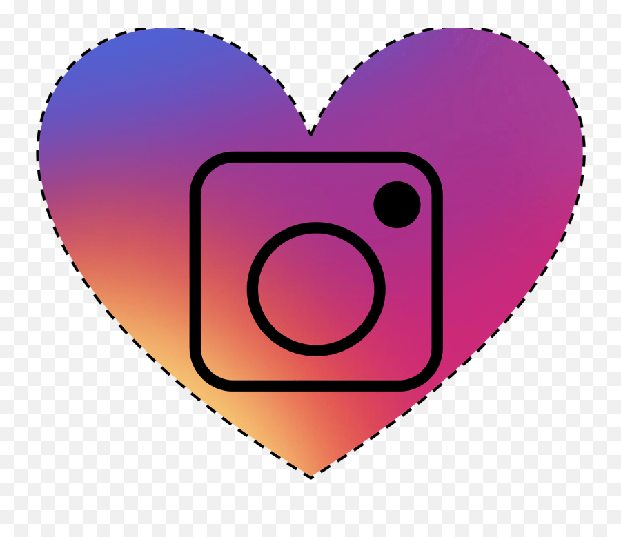 Logo Instagram Morado Png Clipart - Full Size Clipart Coração Com Instagram Dentro Png Emoji,Funny Logo