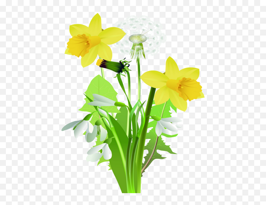 Fleursfloresflowersbloemenpng Flower Clipart Trees To - Flower Emoji,Daffodil Clipart