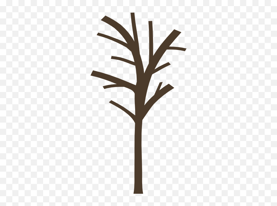 Simple Bare Tree Clipart - Tree Silhouette Bare Simple Emoji,Bare Tree Clipart