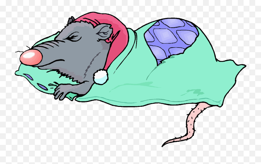 Rat In Bed Cartoon - Clip Art Library Rat In Bed Cartoon Emoji,Rat Clipart