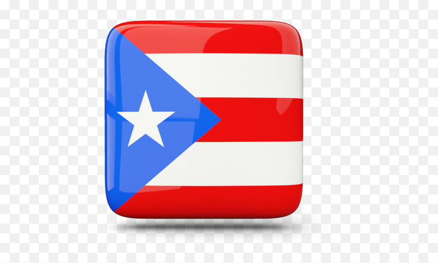 Glossy Square Icon Illustration Of Flag Of Puerto Rico - Puerto Rico Flag Of Cuba Emoji,Puerto Rico Clipart