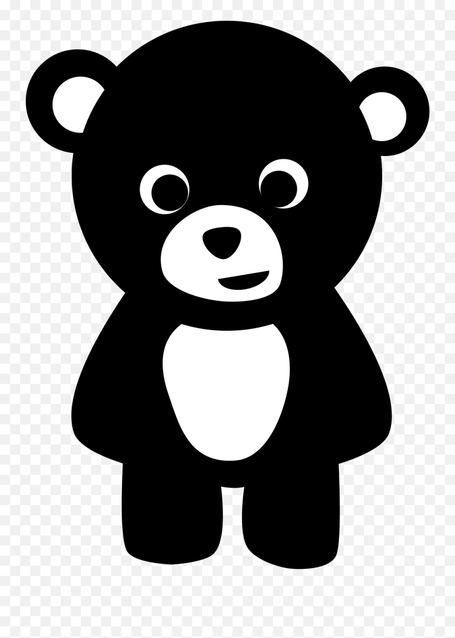 Free Black Bear Outline Download Free - Teddy Bear Silhouette Emoji,Black Bear Clipart