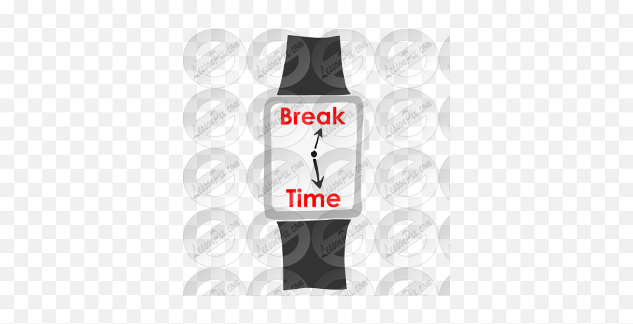 Break Time Stencil For Classroom Therapy Use - Great Break Analog Watch Emoji,Break Clipart