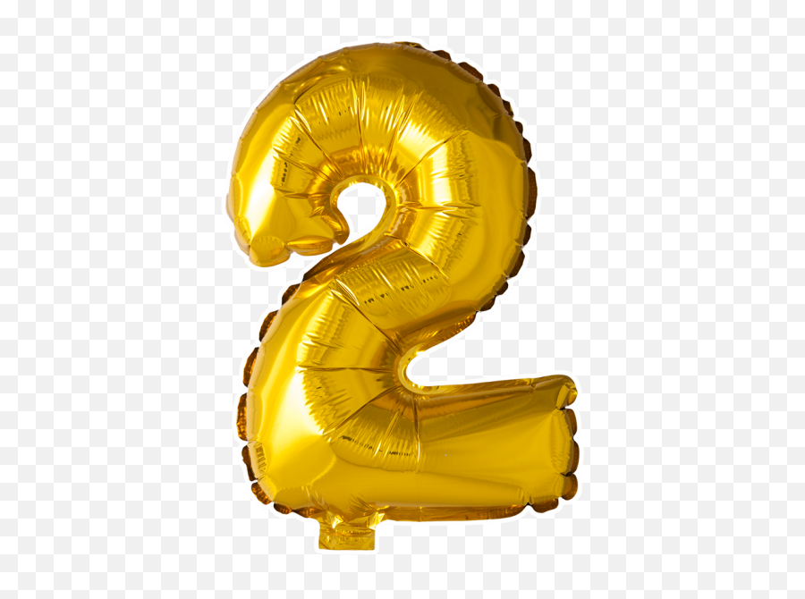 Balloon Alphabet Png Download - Numeric Ballon Png Download Gold Number 2 Balloon Png Emoji,Gold Balloons Png