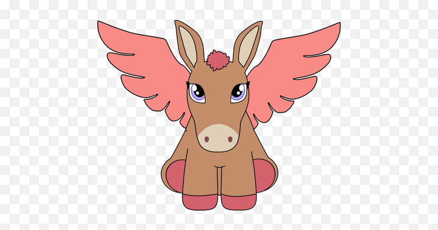 Pegasus Clipart Transparent Png Image - Pegasus Donkey Emoji,Donkey Clipart